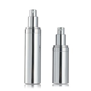 Flacon pulvérisateur sans air 30ml 50ml, conteneur en aluminium argenté, flacon pompe sans air en aluminium, flacon sans air à double paroi - Product Image 6