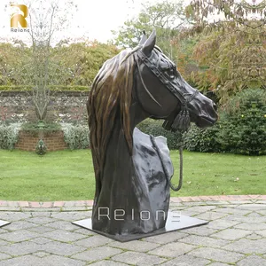 تمثال كبير الحجم للحديقة الخارجية برأس حصان عربي برونزي ، تمثال نحاسي للبيع