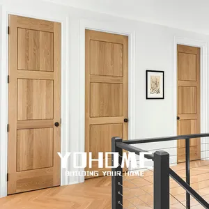 American high standards hotel/apartment/mansion/villa interior doors mdf 3 panel inside doors interior wooden doors for bedroom