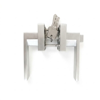 Serrure de porte robuste à triple verrouillage en alliage d'aluminium avec poignée à levier pour porte en bois