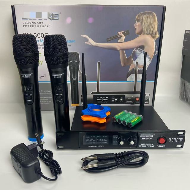 SH-300G Wireless Microphone - Dual-Head Wireless Microphone - Suitable for Home Use and Stage Performances NEW