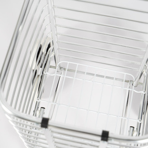 थोक सभी एल्यूमिनियम फ्रेम फोल्डिंग शॉपिंग कार्ट हेवी ड्यूटी सुपरमार्केट ट्रॉली बड़ी क्षमता 8 पहियों वाली शॉपिंग ट्रॉली - Product Image 3