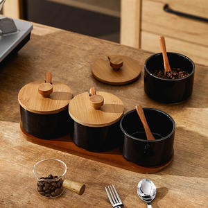 Juego de tarros de cerámica para condimentos de cocina, botella creativa, juego de tarros de cerámica a prueba de humedad para el hogar, venta al por mayor. - Product Image 3