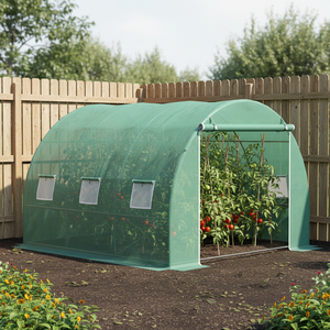 Invernadero Tipo Túnel Grande para Cultivo, 3x2x2m, Estructura de Acero Galvanizado, Cubierta de PE Resistente a los Rayos UV, para Agricultura - Product Image 1
