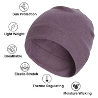 Invierno suave cálido en blanco deportes ciclismo esquí casco para correr interior para hombre Polar Fleece Beanie Skull Watch Cap Hat