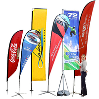 Extérieur promotionnel vtt drapeau personnalisé