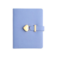 Couleur personnalisée Vintage en cuir Serrure en forme de coeur A5 B6 Mignon verrouillé Secret Diaries Journal Notebook Pour les femmes
