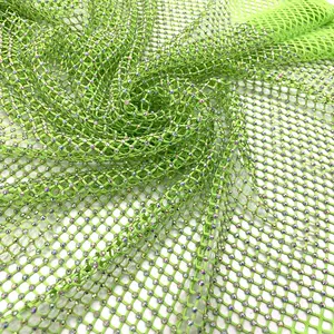 S556 Crystal Mesh Fabric Rhinestone For Skirt See Through Rhinestone Glitter Mesh Fabric For Cloth Shoes Bags