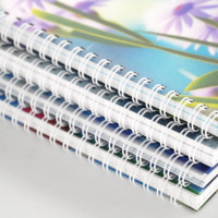 Carnet de notes à double spirale avec logo personnalisé Agenda format A5 couverture PP semi-transparente pour l'école ou le journal