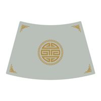 Nouveau set de table en cuir PU de style chinois en forme d'éventail, imperméable, résistant à l'huile et à la chaleur, pour la décoration de la salle à manger à l'hôtel ou à la maison