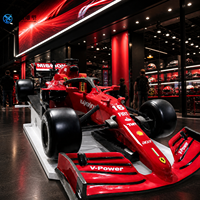 Patung Resin Mobil Formula 1 Skala 1:2, Model Pajangan Balap dengan Cat Otomotif Berkilau Tinggi, Mirip Asli, untuk Dalam/Luar Ruangan
