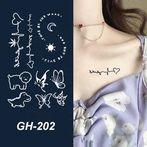 Offre Spéciale Imperméable À L'eau Longue Durée Tatouages temporaires Pochoir Corps Art <span class=keywords><strong>Bras</strong></span> Poitrine Jambe Épaule Autocollants De Tatouage Pour fille Hommes Femmes - Product Image 5