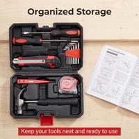 Ensemble d'outils de mécanicien portable robuste de 15 pièces pour l'entretien domestique de base et les petites réparations