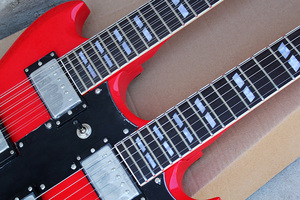 Guitarra Eléctrica Flyoung <span class=keywords><strong>de</strong></span> Doble Mástil (6 + <span class=keywords><strong>12</strong></span> <span class=keywords><strong>Cuerdas</strong></span>) Roja a Precio Económico - Product Image 4