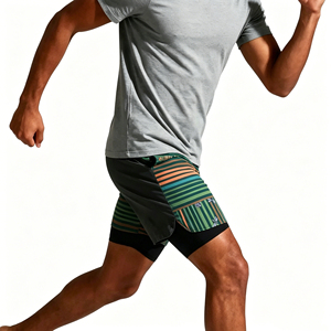 Pantalones Cortos Deportivos para Hombre, de Secado Rápido, Tejido Transpirable, Corte Holgado, Cintura Elástica Ajustable con Cordón, Bolsillos Seguros, Ideales - Product Image 2
