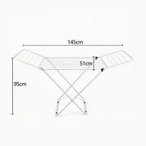 Séchoir à linge pliable personnalisable en fer et PP, écologique, moderne, portable, multifonctionnel, sur pied - Product Image 6