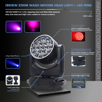 Projecteur LED mobile 19x15W Zoom RGBW 4-en-1 pour DJ, discothèque, scène, fête - Lumière de scène LED Pixel DMX à tête mobile