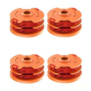 4 แพ็ค WA0007 สายเอ็นตัดหญ้าแบบม้วนพร้อมด้ายสำรอง 2x5 ม. (16 ฟุต) 1.6 มม. สำหรับ WORX WG116 WG118 WG119 วัสดุ ABS คุณภาพสูง - Product Image 1
