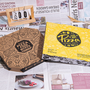 Caja de Pizza Kraft, Caja de Pizza Corrugada para Entrega, Caja de Pizza de Cartón Corrugado para Envío, Caja de Pizza en Oferta - Product Image 1