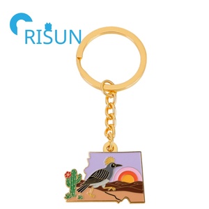 Factory Metal Road Runner Desert Llavero Road Runner Bird Esmalte Llavero Custom Roadrunner Pendant Charm Llavero - Product Image 4