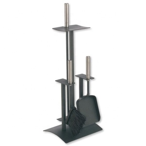 Juego de Herramientas para chimenea de <span class=keywords><strong>leña</strong></span>, color negro, para Interior del hogar - Product Image 1