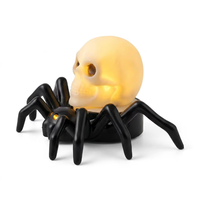 En gros, Décoration de fête d'Halloween pour maison hantée : Lumière LED araignée en plastique, Tête de bougie LED effet crâne ou effet bougie fondue, Bougie sans flamme à piles