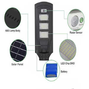 Kommerzielle öffentliche Induktion pfosten leuchte 50W 100W 150W 200W 250W 300W All-in-One-LED-Solar-Straßen laterne - Product Image 5