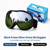 Masque de ski Lamicall 3X anti-buée en TPU - Protection UV 100% Taille unique Modèle HX-043 OTG Cadeaux pour le ski et le snowboard Hommes