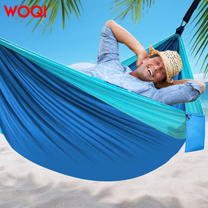 Hamaca de Nailon para Exteriores Woqi 210T, Hamaca Portátil Doble e Individual para Acampar, Viajar y Hacer Senderismo - Product Image 3