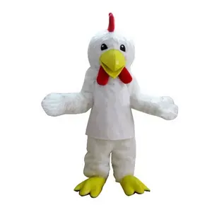 Marka gösterisi beyaz tavuk maskot kostüm/özel maskot kostümleri fabrika/maskot takım elbise