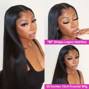 Парик из натуральных бразильских волос с линией роста волос 300 Density Lagos, 13x4, 13x6, 360, с кружевной передней частью, предварительно выщипанный - Product Image 4