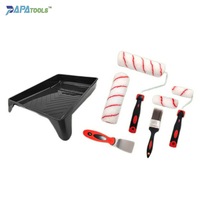 Ensemble d'outils de qualité supérieure pour la peinture, fabriqué en Chine, comprenant des rouleaux et des pinceaux, emballés dans une boîte.