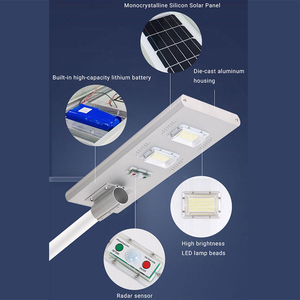 Solar-Straßen laterne aus Aluminium druckguss 50W 100W 150W 200W 250W Integrierte Solars traßen laterne - Product Image 2