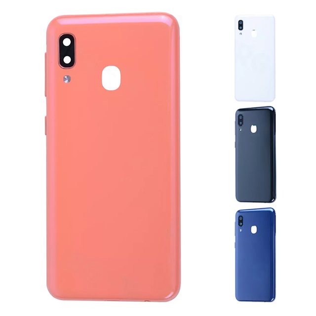 Cell Phone Battery Cover Back Housing Repair Tools+Rear Camera Lens for Samsung Galaxy A20e SM-A202