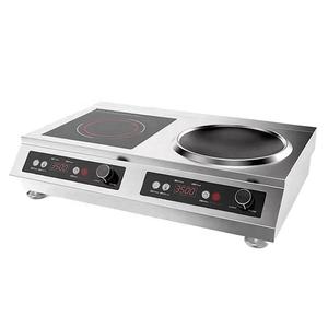 YINHI - Cocina de Inducción Comercial de Acero Inoxidable de 3500W de Alta Potencia, 2 Quemadores, Control de Doble Zona, Uso en Exteriores - Product Image 6