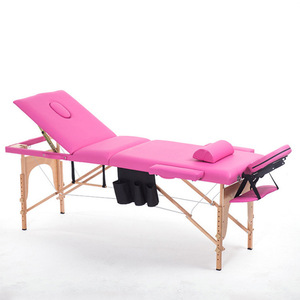 <span class=keywords><strong>Table</strong></span> de <span class=keywords><strong>massage</strong></span> pliable et portable pour spa d'acupuncture, bon marché, réglable, salon de beauté, lit de <span class=keywords><strong>reiki</strong></span> du visage pour <span class=keywords><strong>massage</strong></span> avec jambe en bois - Product Image 3