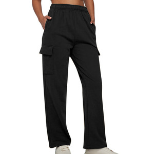 Pantalones de Trabajo de Alta Calidad para Mujer, de Algodón, Estilo <span class=keywords><strong>Cargo</strong></span>, Acampanados, Transpirables, de Secado Rápido, Impermeables, Ecológicos, con Cordón Ajustable, Largos - Product Image 2