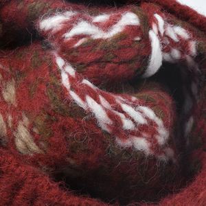 Bonnet d'hiver en tricot jacquard rayé, chaud et épais, pour femme, bonnet d'extérieur, bonnet en laine tendance - Product Image 5