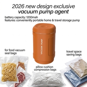 Pompe à vide électrique portable en plastique/nylon pour sacs de compression sous vide pour économiser de l'espace dans les armoires - Product Image 1