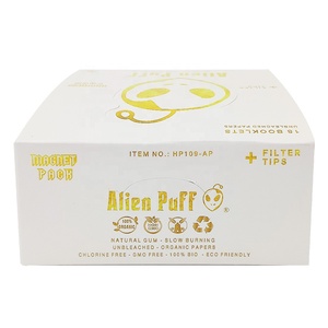 Papel de liar HP109-AP tamaño king size, delgado, 100% goma natural sin blanquear, color marrón, con cierre magnético y filtros. - Product Image 6