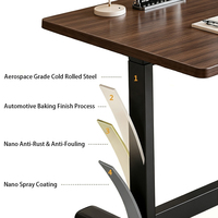Bureau mobile personnalisé réglable en hauteur, avec cadre en acier robuste à 2 pieds, ergonomique, à moteur unique, électrique