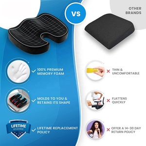 Cojín ortopédico ergonómico de espuma viscoelástica para asiento, cojín de gel para silla de escritorio, coxis y cervicales, venta al por mayor, barato - Product Image 4