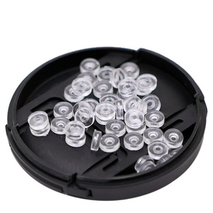 Coussinets d'oreille en silicone ronds antidérapants et doux pour la fabrication de boucles d'oreilles 000660 - Product Image 5