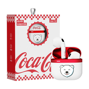 Écouteurs sans fil Coca-Cola <span class=keywords><strong>T25</strong></span> Pro TWS <span class=keywords><strong>Bluetooth</strong></span> 5.3 Semi-intra-auriculaires pour écouteurs sans fil Matériel ABS Haute qualité Cadeau - Product Image 3