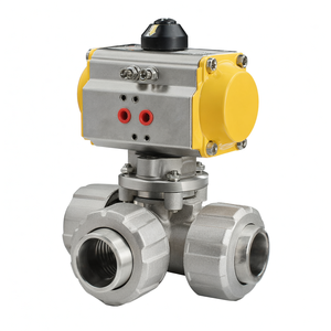 Système d'irrigation goutte à goutte COVNA, vente chaude, AC220V, DN25, 1 pouce, vanne à bille pneumatique en PVC plastique à 3 voies - Product Image 2