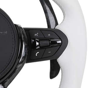 <span class=keywords><strong>Volant</strong></span> en cuir blanc <span class=keywords><strong>M</strong></span> Sport avec carbone forgé et LED pour <span class=keywords><strong>BMW</strong></span> F06 F10 <span class=keywords><strong>F20</strong></span> F21 F30 F36 M2 F87 M3 F80 M4 F82 F85 E70 E88 E90 E92 - Product Image 4