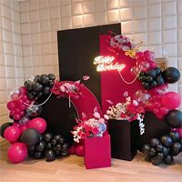 Ensemble de chaînes de ballons noirs et rouges pour la décoration de fête