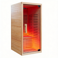 Sauna infrarouge à prix d'usine en cèdre rouge massif, sauna infrarouge lointain, sauna sec avec panneau de commande intelligent