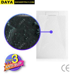 Receveur de <span class=keywords><strong>douche</strong></span> sur pied blanc de style italien Base de <span class=keywords><strong>douche</strong></span> découpable en pierre artificielle à surface mate - Product Image 3