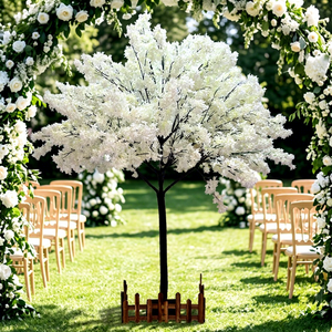 LEDA Vente en gros Décoration personnalisée pour événements et fêtes Arbre de cerisier blanc Grand arbre artificiel de 2 mètres pour toile de fond de mariage - Product Image 1